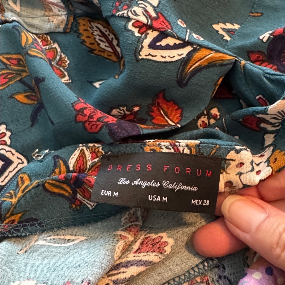 Dress Forum Teal Floral Maxi Dress - Picture 4 of 4